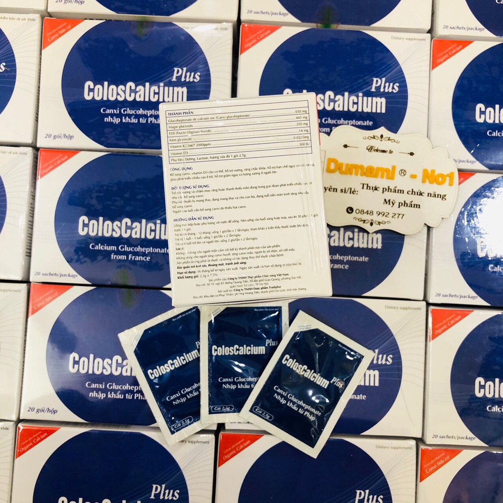 [Ship Nhanh+Chính Hãng] Canxi hữu cơ cho bé Zeambi Coloscalcium Plus Hộp 20 gói, Có Vitamin D3K2