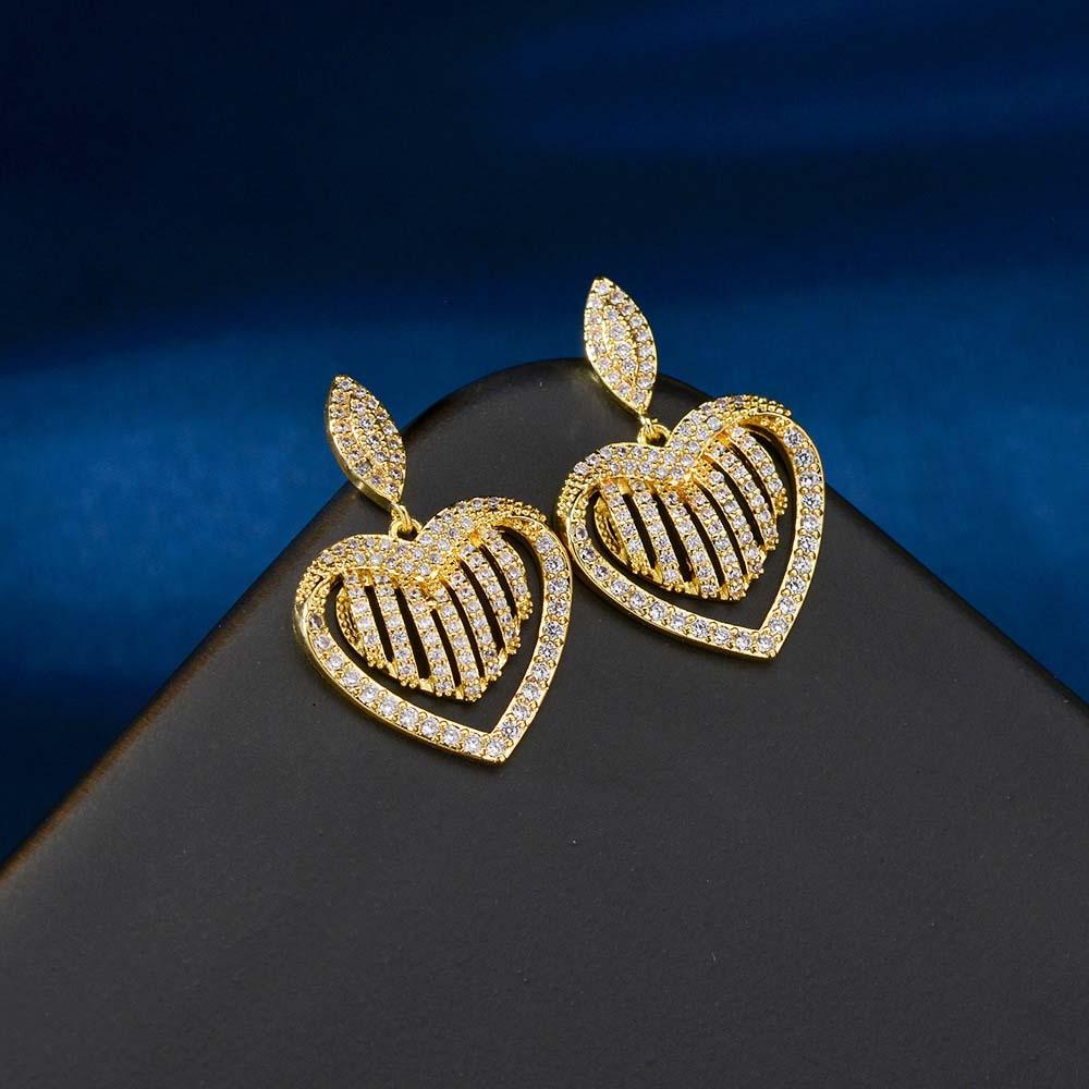 Khuyên Tai Lủng Lẳng Đính Đá Đơn Giản Thời Trang Hàn Quốc Cho Nữ