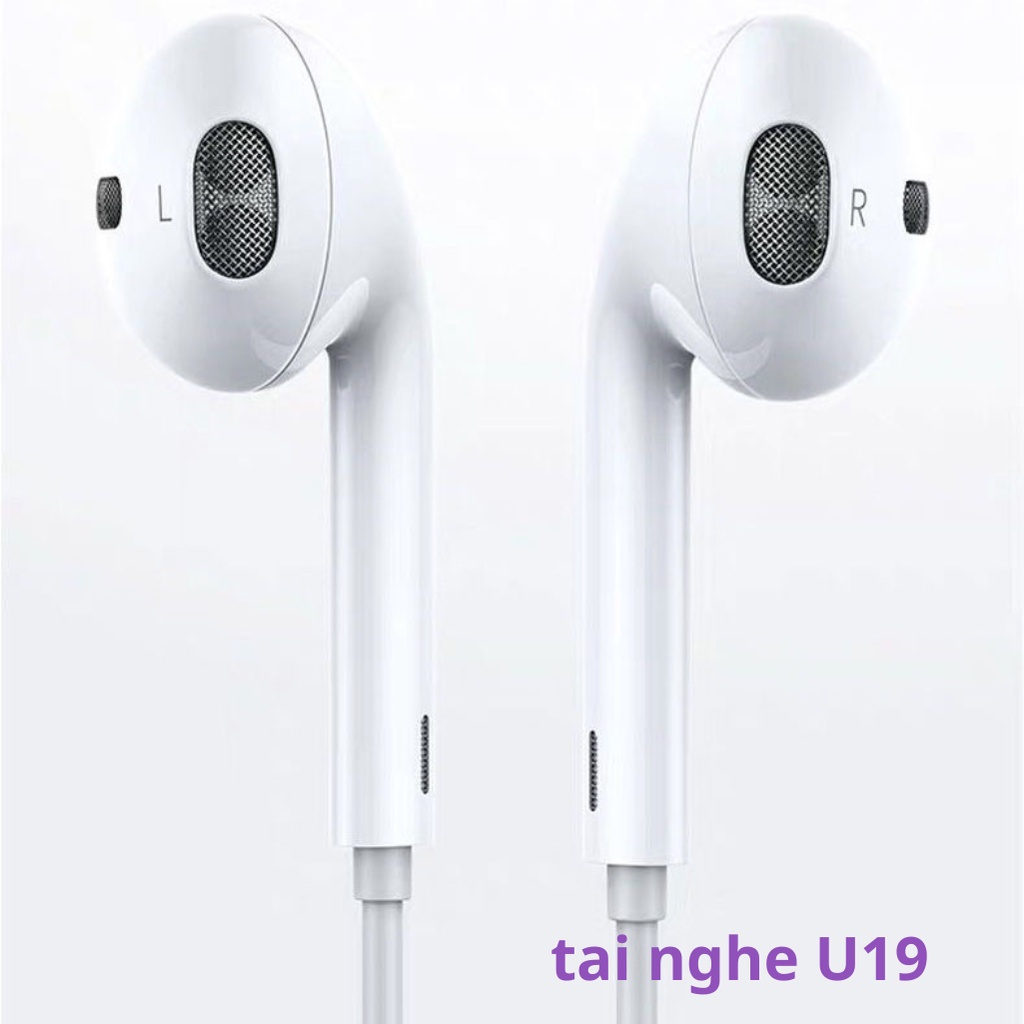 Tai nghe có dây nhét tai U19 TUEMAN có mic âm thanh êm nhiều màu sắc Macaron độc lạ jack cắm 3.5mm cho điện thoại