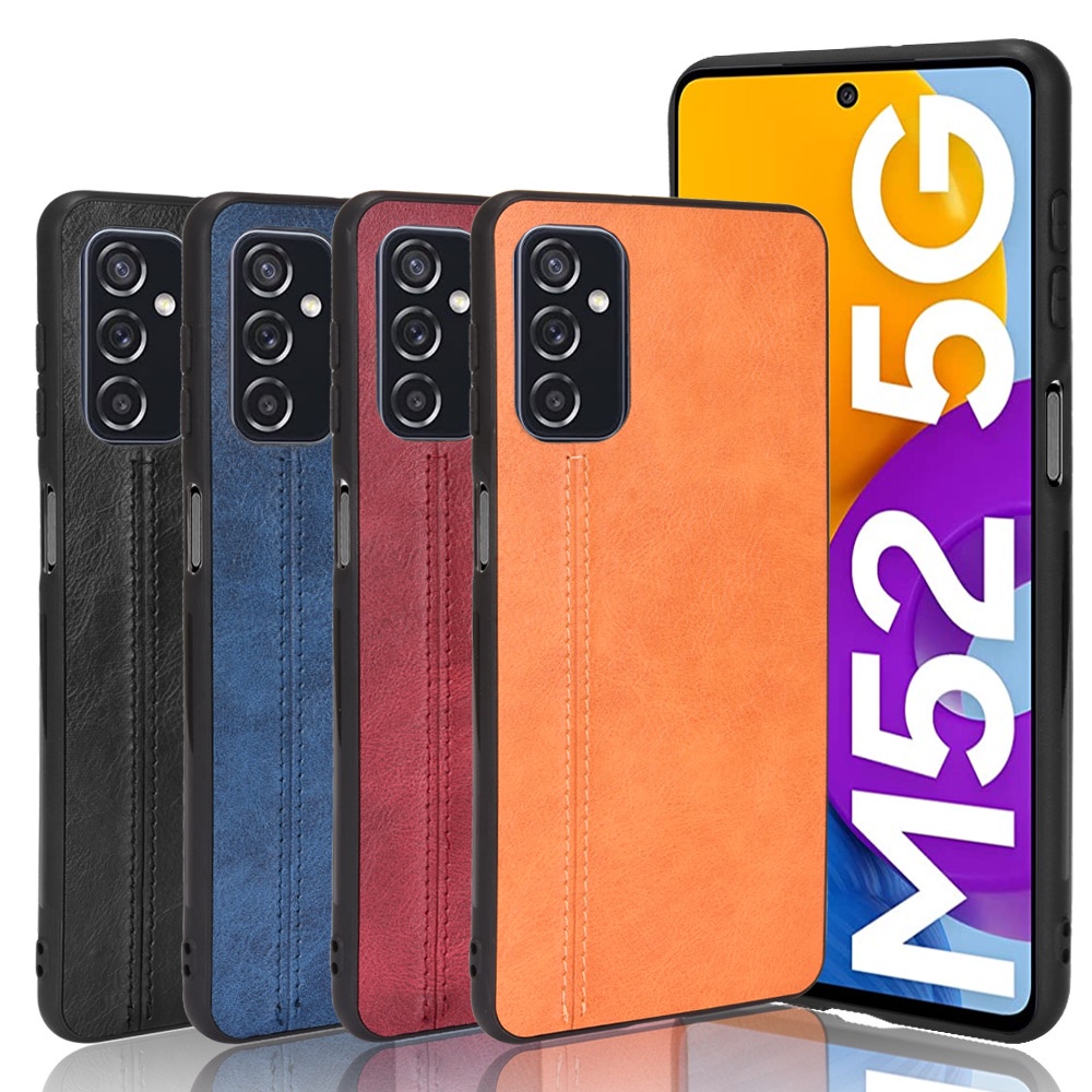 Ốp Điện Thoại Da Đơn Giản Chống Rơi Cho Samsung Galaxy A42 A41 A31 A21 A90 A80 A20s A10s A01 M52 M51 5G