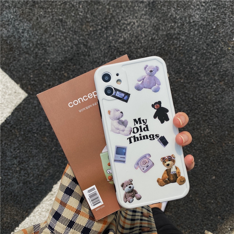 Ốp điện thoại hình gấu xinh xắn dễ thương cho iPhone 7/8 Plus / X / XS / XR / XS MAX / 11/11 PRO / 11 Pro MAX / SE2 | BigBuy360 - bigbuy360.vn