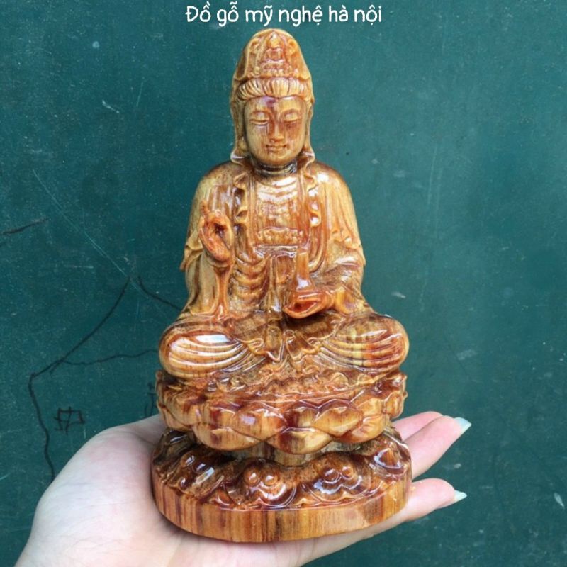 Tượng phật bà quan âm gỗ huyết long