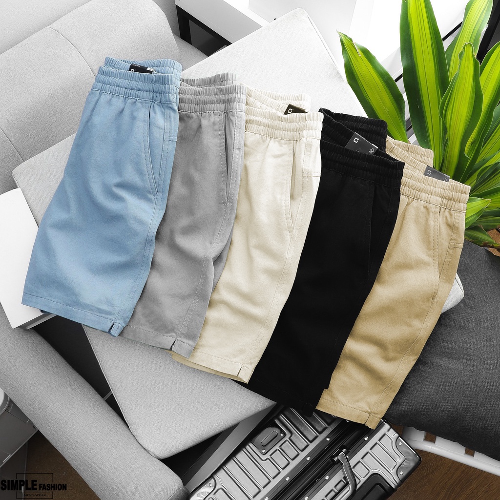 Short Kaki Nam Simple Trẻ Trung Năng Động, Chất Vải Mềm Mịn ,Co Giãn Thoải Mái - Cạp Chun SPK01