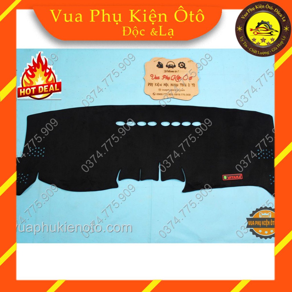 Thảm Taplo Vitara Chất Liệu Da Vân Carbon hoặc Nhung 3 Lớp Chống Trượt