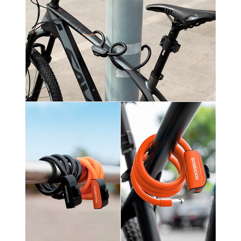 [Fulfilled by Shopee]Khóa xe đạp ROCKBROS dạng vòng chống trộm dành cho xe máy