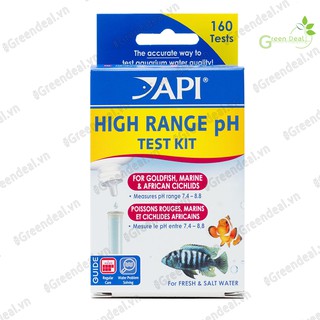 API - High Range pH Test Kit | Bộ đo pH 7.4-8.8 của nước hồ cá thuỷ sinh, hồ cá biển, hồ cá Koi