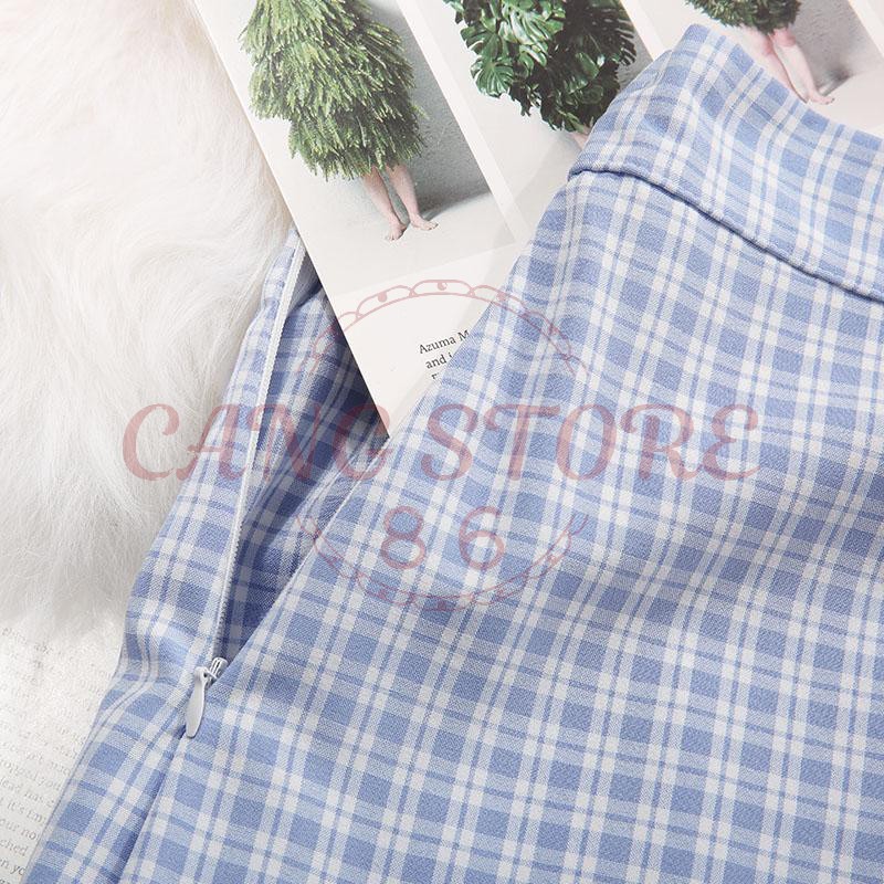 Chân váy đuôi cá kẻ sọc caro - Chân váy dài eo thun đằng sau - Chân váy dài ulzzang (Hàng Quảng Châu) | BigBuy360 - bigbuy360.vn