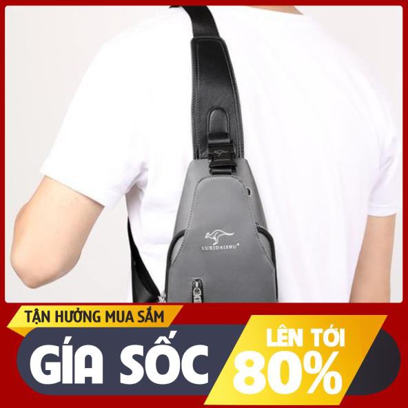 Túi đeo ché  trước ngực vải canvas chống nước phong cách Hàn Quốc - Túi chéo nam giá rẻ tại Hà Nội