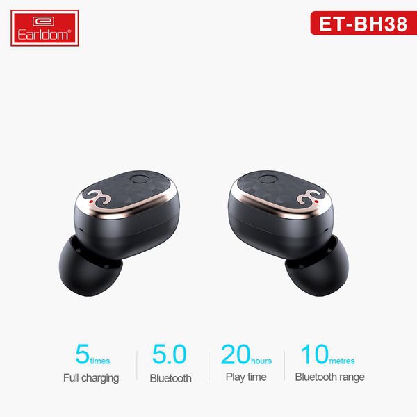 🛑 CHÍNH HÃNG EARLDOM 🛑 Tai Nghe Bluetooth Kèm Sạc Dự Phòng True Wireless Earldom ET- BH38 Chống Nước Cực Tốt | PKTM247VN