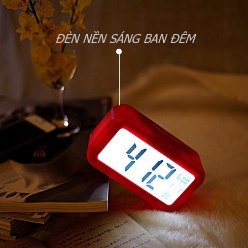 Đồng hồ điện tử báo thức JIASHI để bàn màn hình LED hiển thị ngày tháng nhiệt độ thời tiết - DHL03