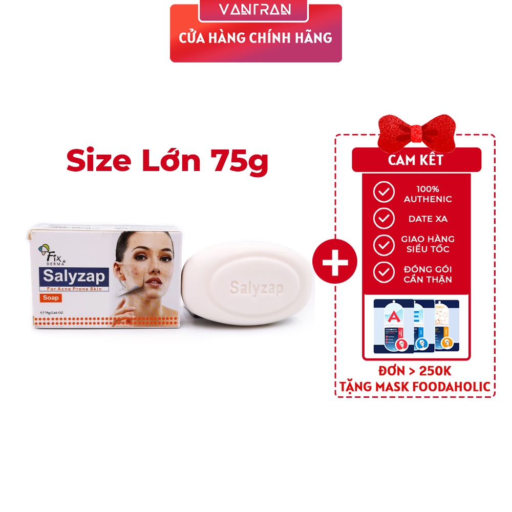 Xà Phòng Giảm Mụn Mờ Thâm Nám Fixderma Salyzap Soap 75g