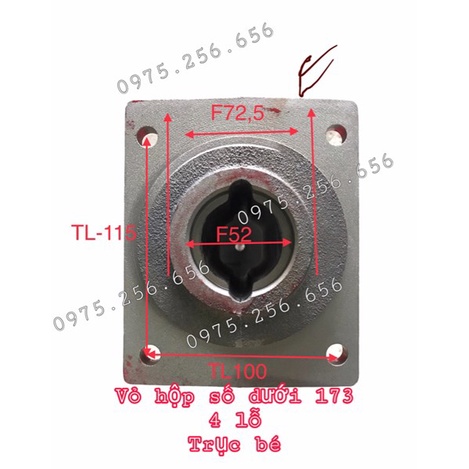 Vỏ hộp số dưới 173-4 lỗ trục nhỏ phụ tùng máy cày phụ tùng máy nông nghiệp phụ tùng Hùng Lỳ