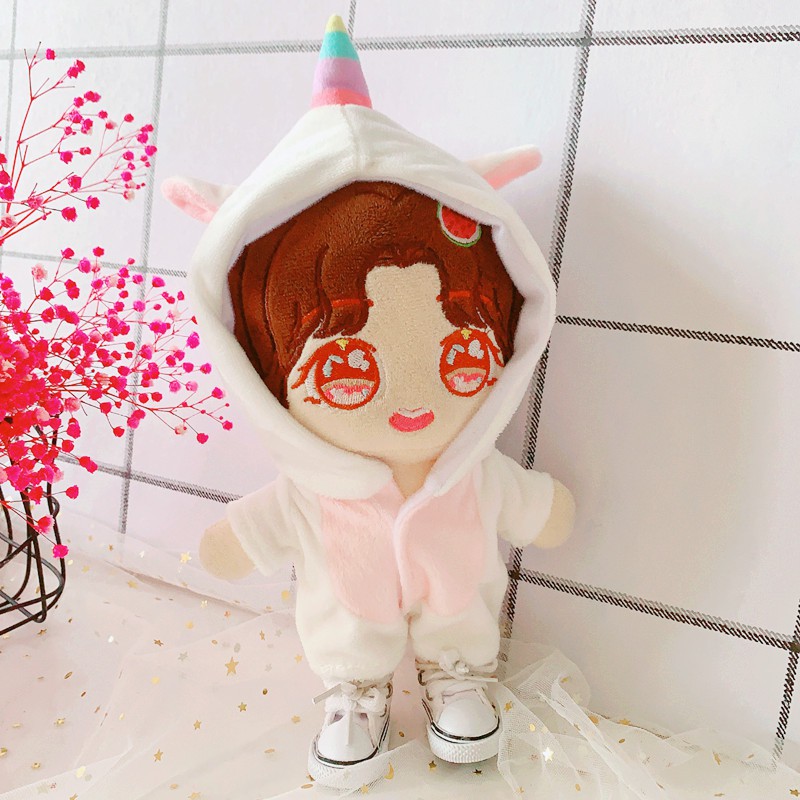 20cm Tiểu Chiến Xiao Zhan Bts Exo Bộ đồ hình động vật dành cho búp bê nhồi bông đáng yêu