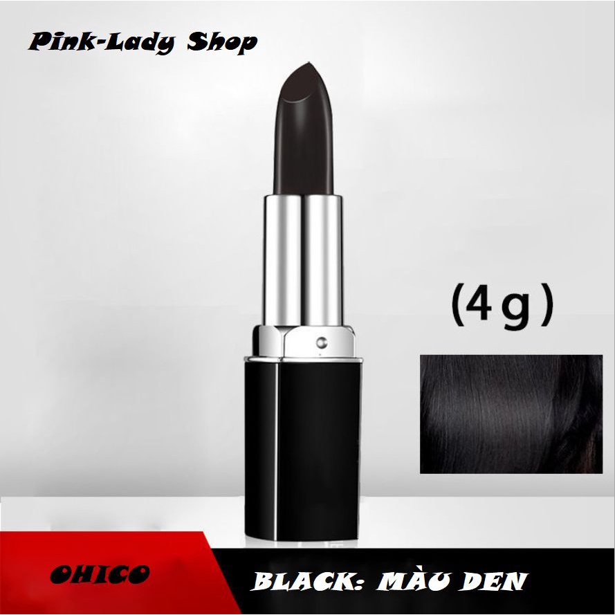 Son Nhuộm Tóc Phủ Bạc Tạm Thời Màu Đen (Black) 4g/Thỏi OHICO