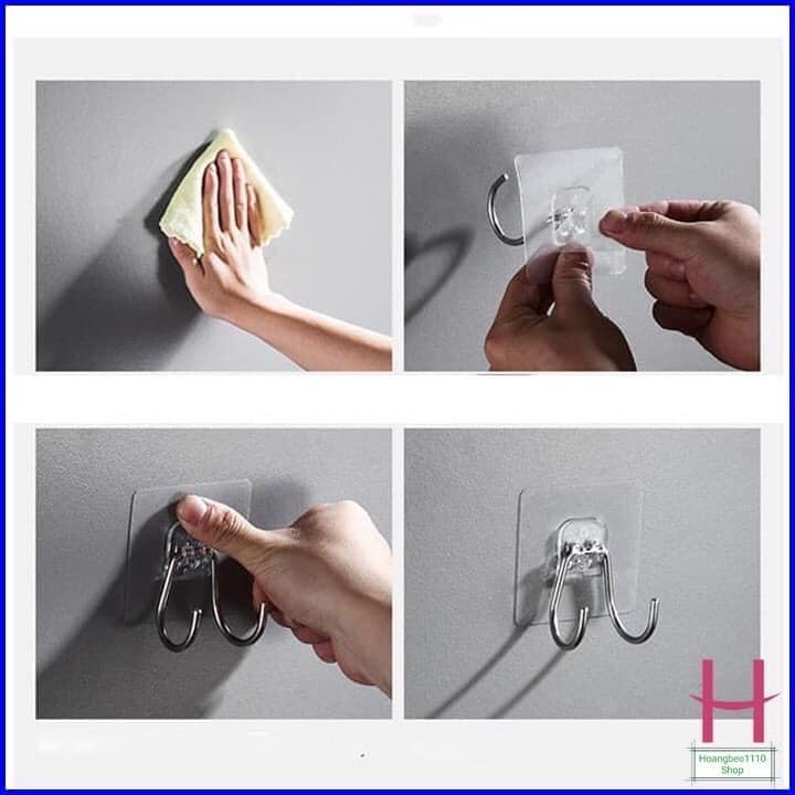 MÓC TREO ĐỒ ĐA NĂNG DÁN TƯỜNG 2 NHÁNH BẰNG INOX SIÊU TIỆN DỤNG