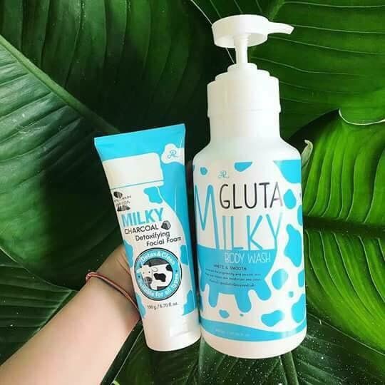 [Tặng sữa rửa mặt] Sữa Tắm Bò Milky Gluta Thái Lan 800ml Chính Hãng