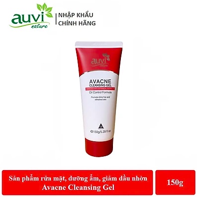 Sữa rửa mặt kiềm dầu giảm mụn AUVI AVACNE Cleansing Gel 150ml | Chính hãng
