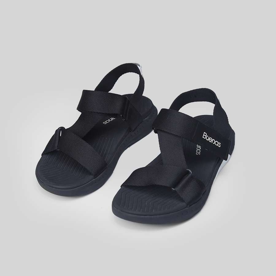 GIÀY SANDAL ĐI HỌC - BUENAS CHÍNH HÃNG F7 ĐEN ĐEN SIZE 39, 40, 41, 42, 43 [GIÀY SANDAL NAM NỮ]