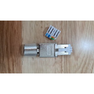 Đầu bấm hạt mạng Cat6A STP không dùng Tool, chống nhiễu Shield
