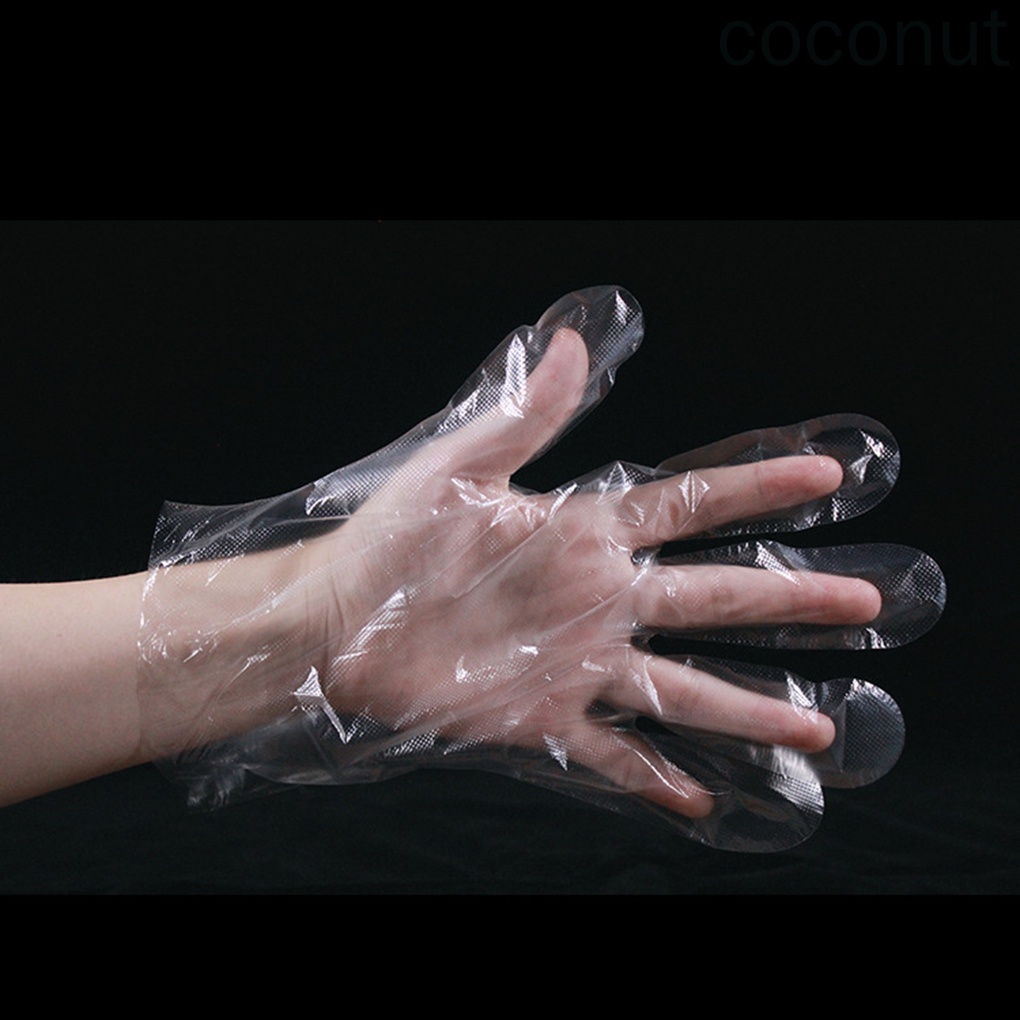 Set 100 Găng Tay Vệ Sinh Bằng Pe Trong Suốt Chống Trượt Dùng Một Lần Cho Trẻ Em