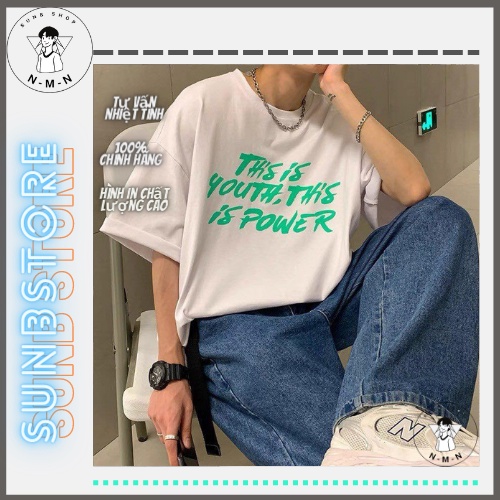 Áo thun unisex tay lỡ THIS IS YOUTH THIS YOU POWER