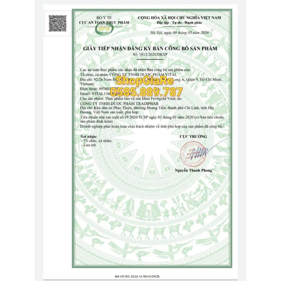 Fevitgold Vital bổ sung sắt và acid folic, giảm thiếu máu do thiếu sắt, hỗ trợ quá trình tạo máu