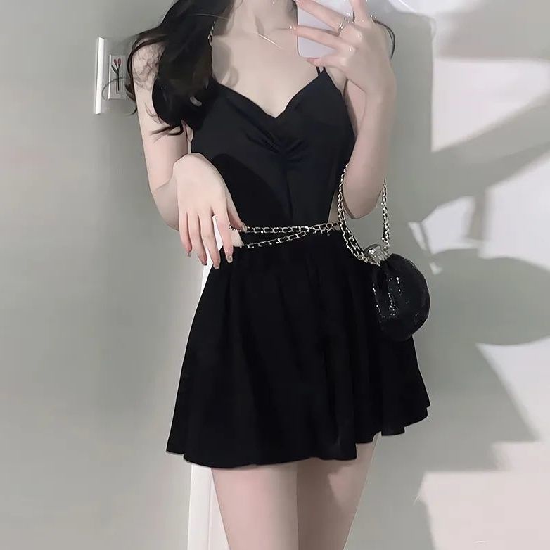 Bộ Đồ Bơi Một Mảnh Hở Lưng Màu Đen Thời Trang 2022 Quyến Rũ Cho Nữ