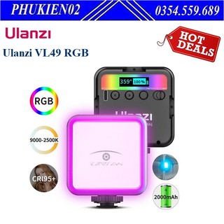 Đèn led video VL49 RGB Ulanzi hỗ trợ đắc lực cho việc quay video tại nhà, vlog, phát livestream - Hàng chính hãng