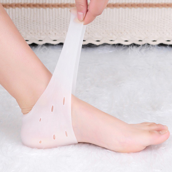 Cặp lót gót chân chất liệu silicon mềm mại co giãn chống chai giảm đau có lỗ thoáng khí giadunghuylinh