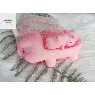 Túi lưới heo hồng mẹ chở 3 heo con
