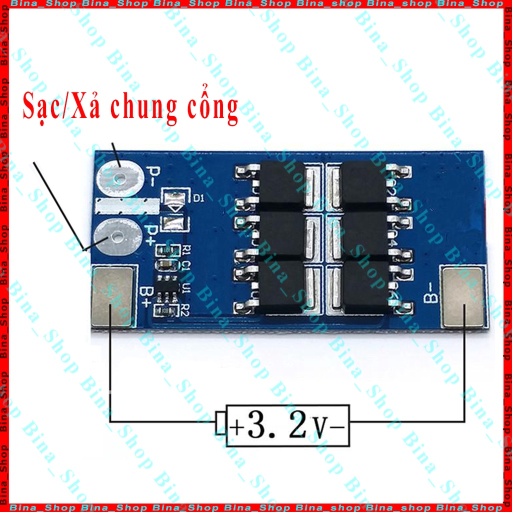 Mạch sạc xả bảo vệ pin 32650 1S 3.2V 25A LifePo4 Pin sắt Phốt phát