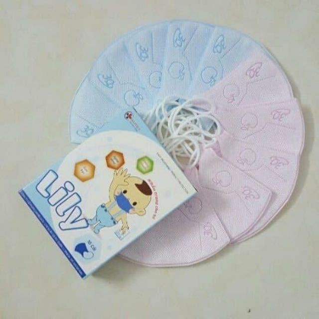 ✅ [HÀNG CHUẨN] Khẩu Trang 3D Em Bé Lily Liworldco (Hộp 10 cái) | Chuẩn xuất khẩu -VT0543