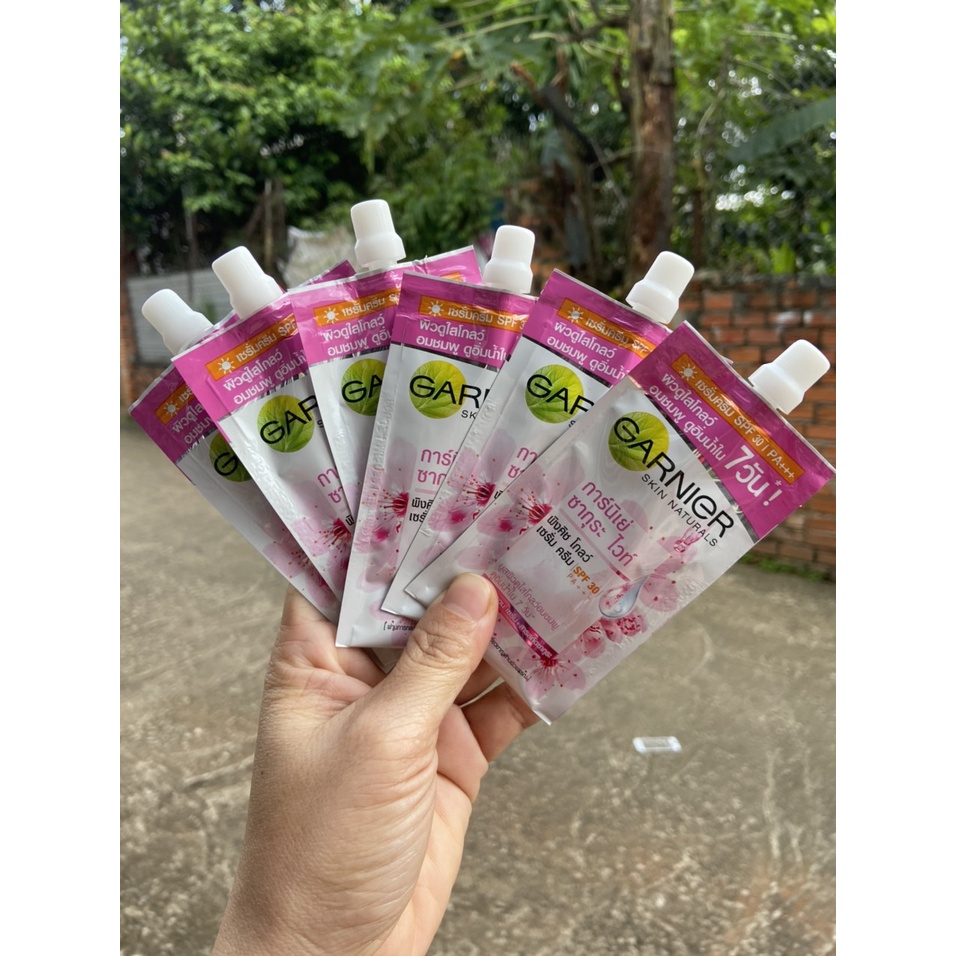 6 gói kem dưỡng da chống nắng Garnier Thái Lan