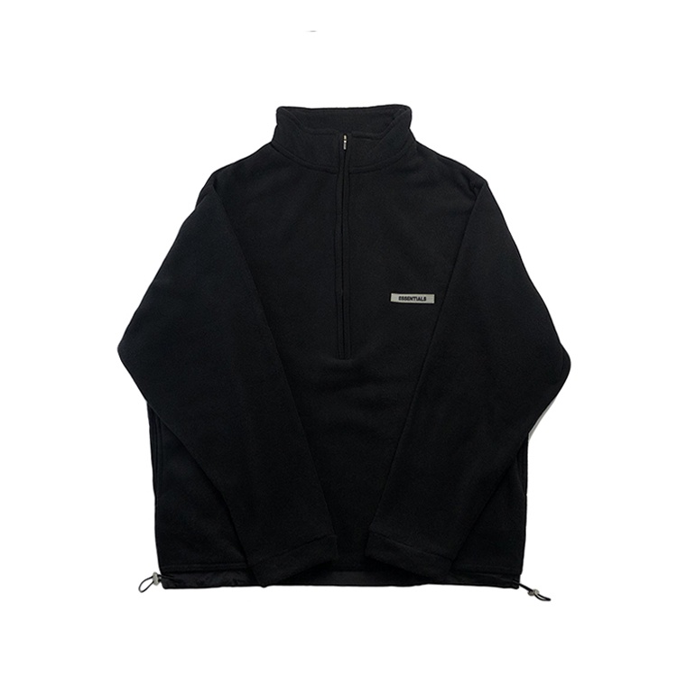 Áo sweater Vải Lông Cừu Có Khóa Kéo FEAR OF GOD secondary ESSENTIALS