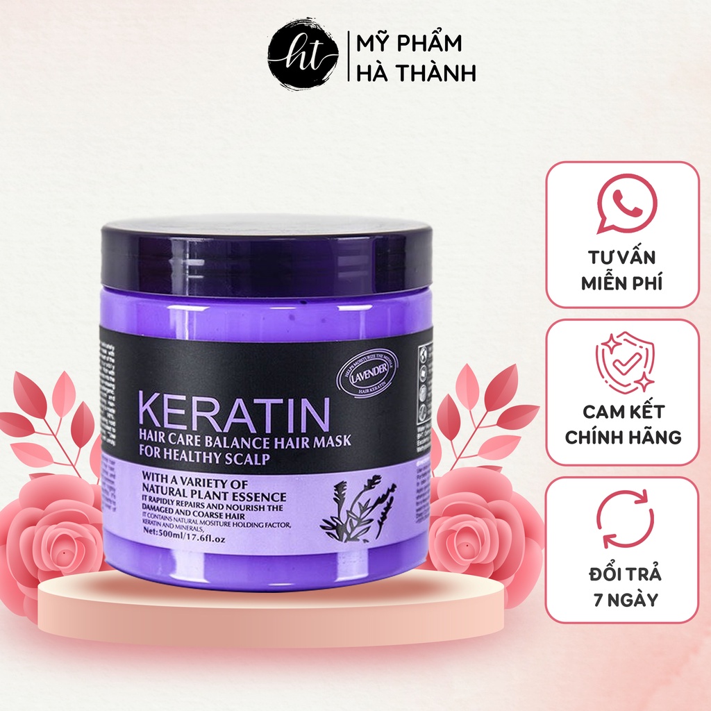 Kem ủ tóc,hấp tóc Keratin Collagen 1000ml Lavender Brazil Nut , mềm mượt, phục hồi hư tổn -HT121