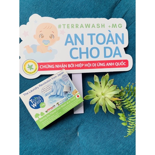 Túi Giặt Terra Wash +Mg Nhật Bản Thay Thế Xà Phòng, Nước Giặt, Bột Giặt