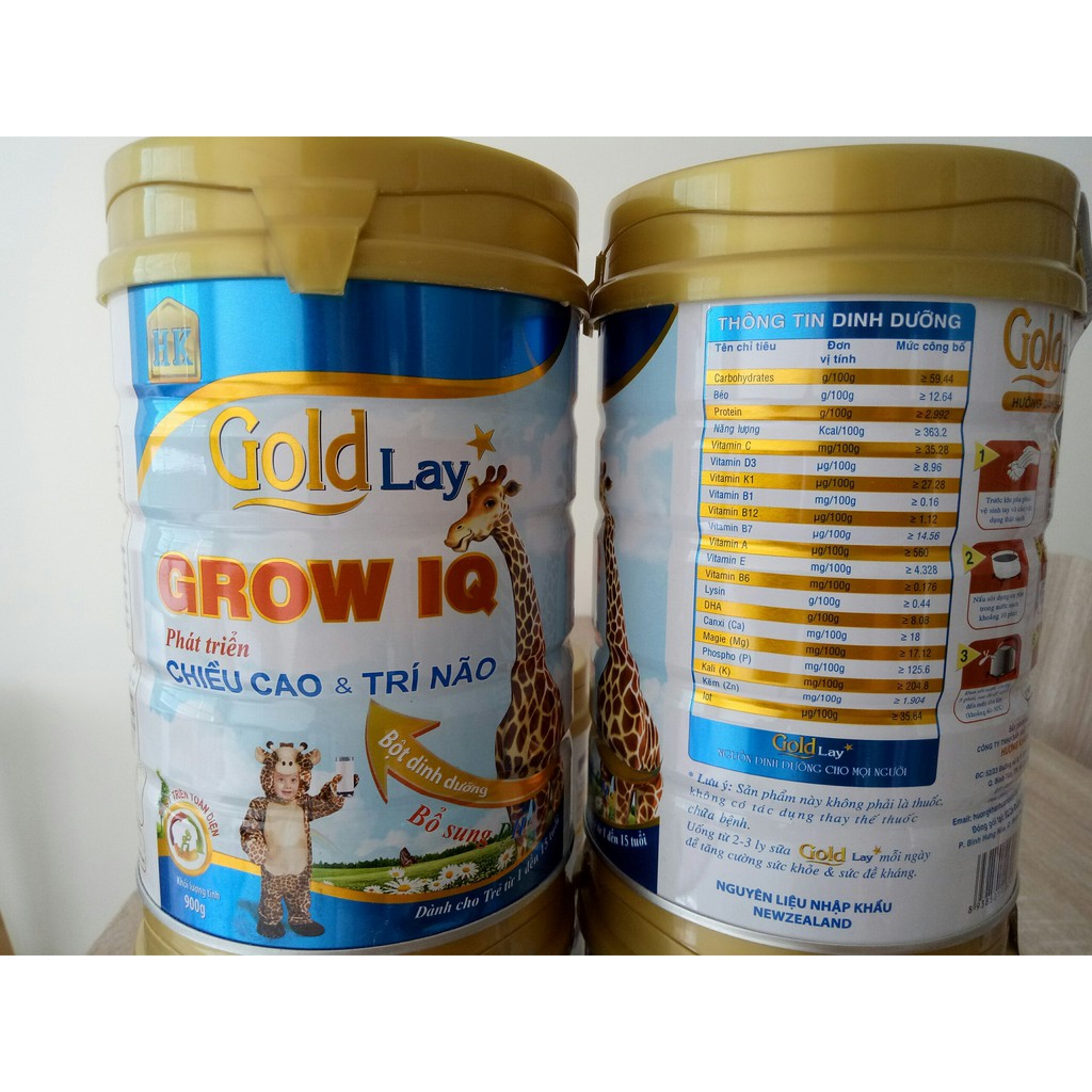 SỮA DÀNH CHO TRẺ 1 - 10 TUỔI GOLDLAY GROW IQ TĂNG CHIỀU CAO TRÍ NÃO