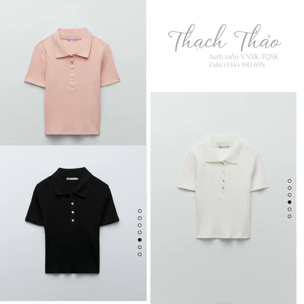 (sỉ lô tuồn) ÁO POLO LEN TĂM 3 MÀU ĐEN TRẮNG HỒNG | BigBuy360 - bigbuy360.vn