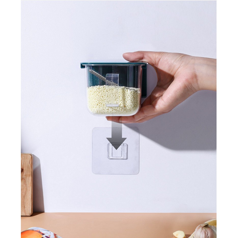 Hộp gia vị dán tường tiết kiệm không gian, có kèm muỗng | BigBuy360 - bigbuy360.vn
