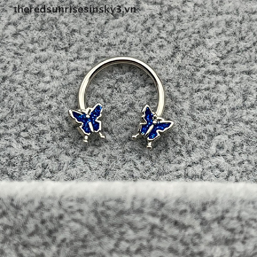 * Thời Trang Mới * * Khuyên Tai Dạng Vòng Xoắn Hình Bướm Nariz