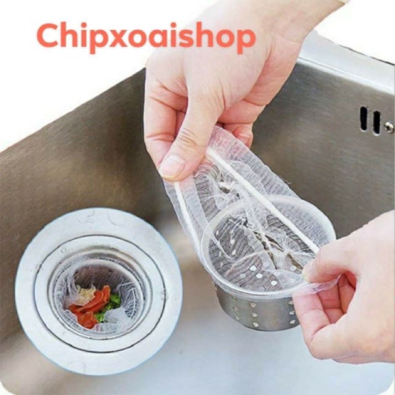 set 100 túi lọc rác bồn rửa bát