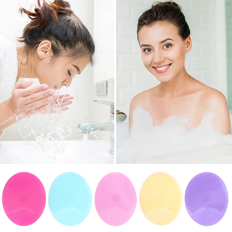 Bàn Chải Silicone Rửa Mặt Mát Xa Và Tẩy Tế Bào Chết Cho Da
