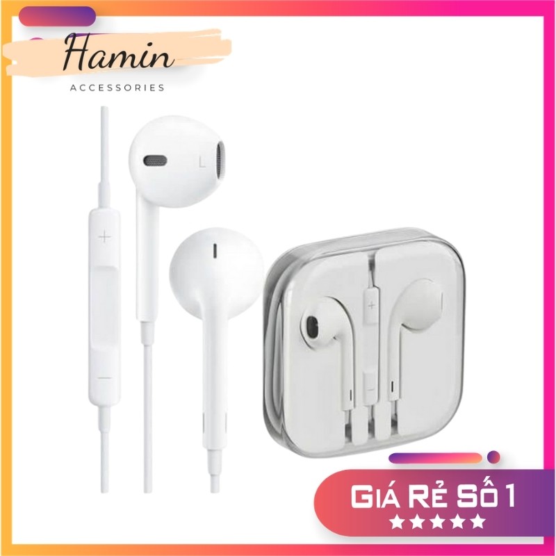 Tai nghe Ip 5/5s/5se/6/6s/6s Plus Zin bass ấm jack 3,5mm siêu rẻ