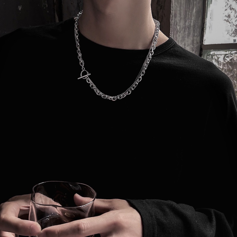 Vòng cổ thép titan phong cách hip hop cá tính cho nam