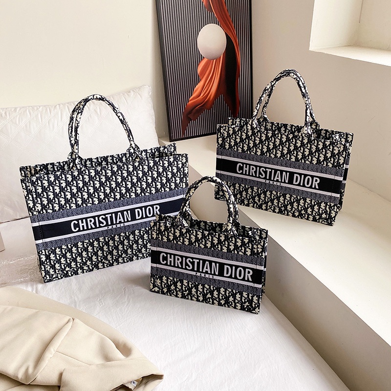 Túi vải dior 3 kích cỡ tùy chọn thời trang du lịch cho nữ
