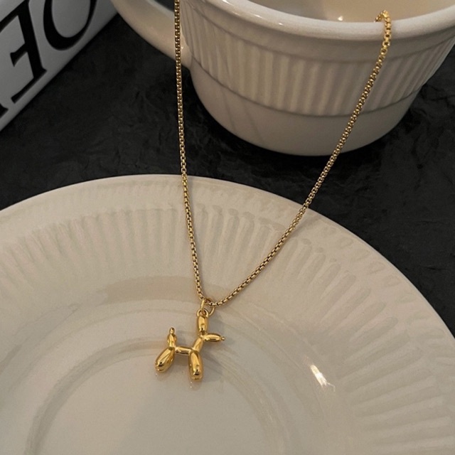 Vòng cổ Puppy thép titan mạ vàng 18K