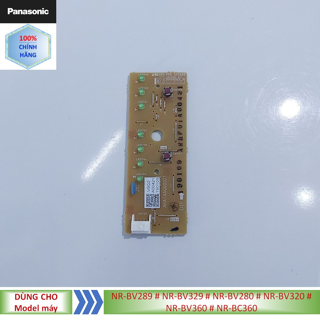 Phụ kiện Bo mạch điều khiển nhiệt độ tủ lạnh Panasonic model NR-BV289 NR-BV329 NR-BV369 NR-BV280 NR-BV320 NR-BV360