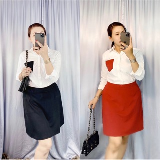 Set áo sơ mi và váy kèm quần Big size