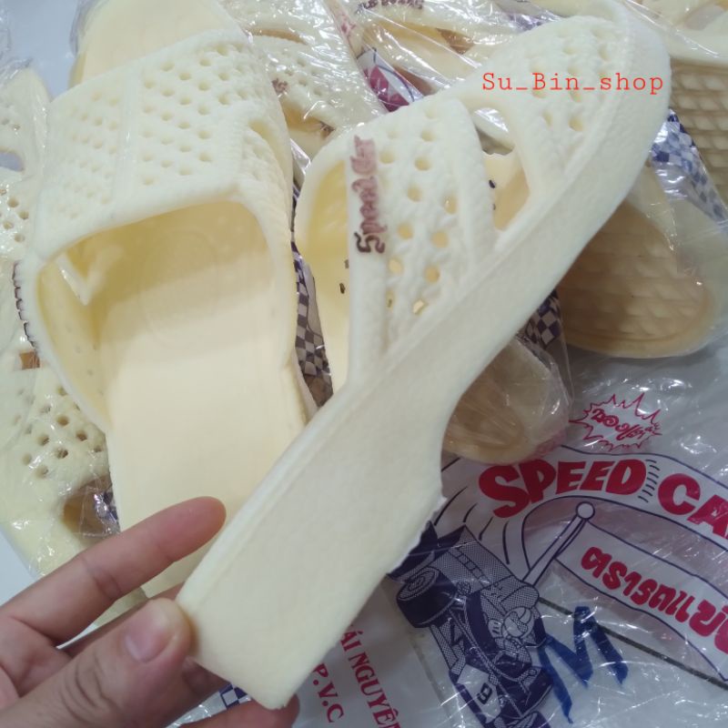 Dép tổ ong Thái Nguyên màu kem loại 1 đế dày