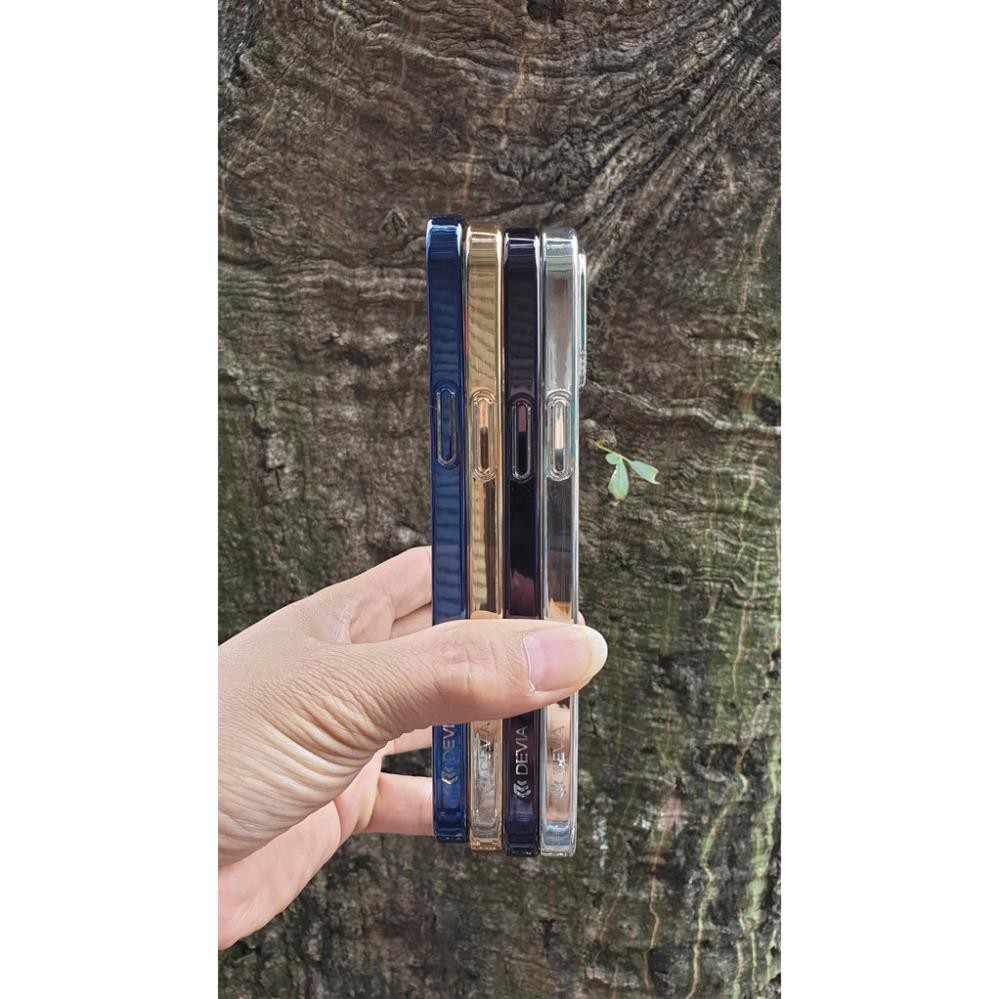 Ốp lưng dành cho iphone Devia lưng trong viền màu cho Iphone 13| 13 pro | 13promax | 12 / 12 pro / 12 max / 12 pro max